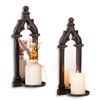 Walasis Candle Sconces Black Wall Decor - Gothic Dark Mirror
