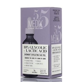 Medix 5.5 Suero Exfoliante Facial Con Ácido Glicólico Al 10%, Ácido Láctico Y Ácido Salicílico. Tratamiento Exfoliante Facial Suave Para El Cuidado De