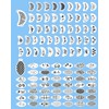98 Pcs Face Paint Stencils Reusable