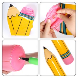 JTYKUYR 3 Pcs 27 Inch Large Inflatable Pencil Back to School Graduation Party Decor Hanging Inflatable Pencil Classroom Birthday Party Garden Room Decorations Supplies