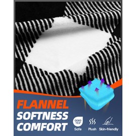 MEREZA Flannel Double Sleeping Bag for Adults Cold Weather, XL Queen Size Sleeping Bag for All Season 2 Person Big and Tall Sleeping Bags for Camping 0 Degree with Pillow