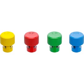 BGS 9271 Colour Coded Tyre Air Drain Caps for TPMS Valves 4 Pieces