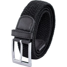 Ashford Ridge Mens 33mm (1.25") Elastic Webbing Belt (Black, 3XL)
