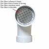 PVC termination vent with stainless steel screen,90 Degrees,1pcs,For 2“ DWV