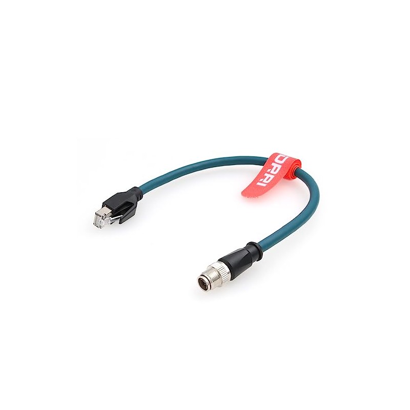 DRRI M12 X Coded 8 Pin to RJ45 Gigabit Ethernet