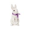 Uvia H22152-2 Rattan Knitting Style Standing Rabbit White 4.3 x