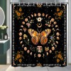 Boziqr Boho Mushroom Butterfly Shower Curtains for Bathroom, Moon Floral