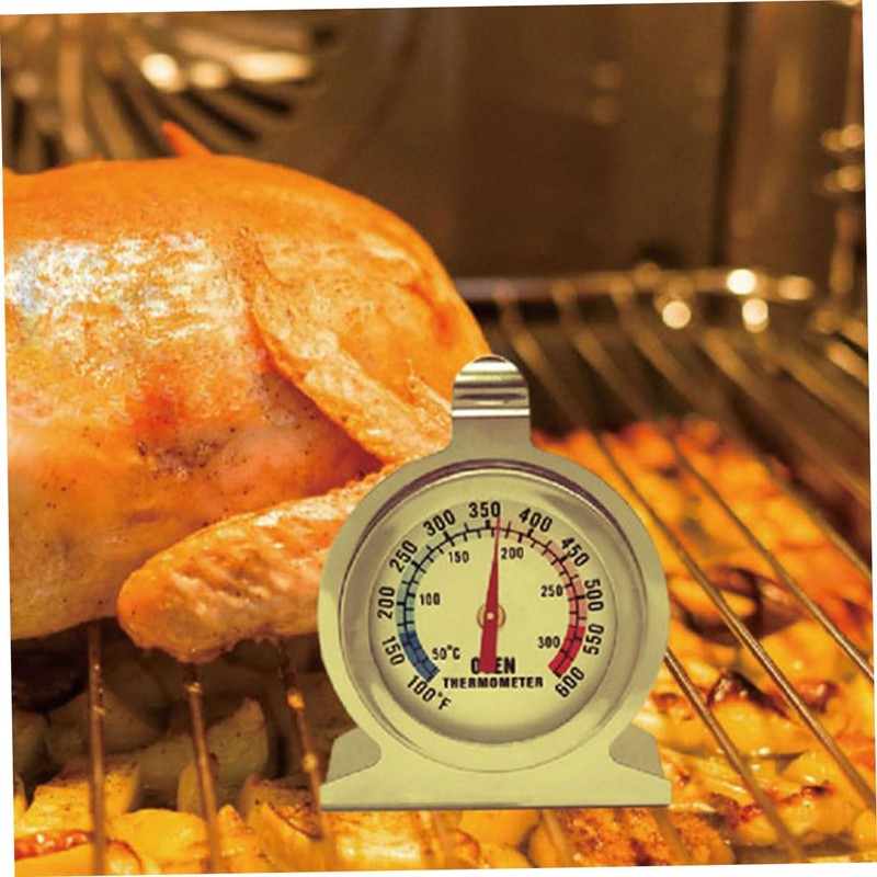 Mikinona 2 Stainless Steel Oven Thermometers Large Easy-to-Read Display for