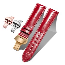 BINLUN Alligator Leather Watch Band for Men Crocodile Grain Leather Watch Straps Quick Release Replacment Genuine Classic Women Leather Watchband Black Brown Blue 18mm 19mm 20mm 21mm 22mm 24mm