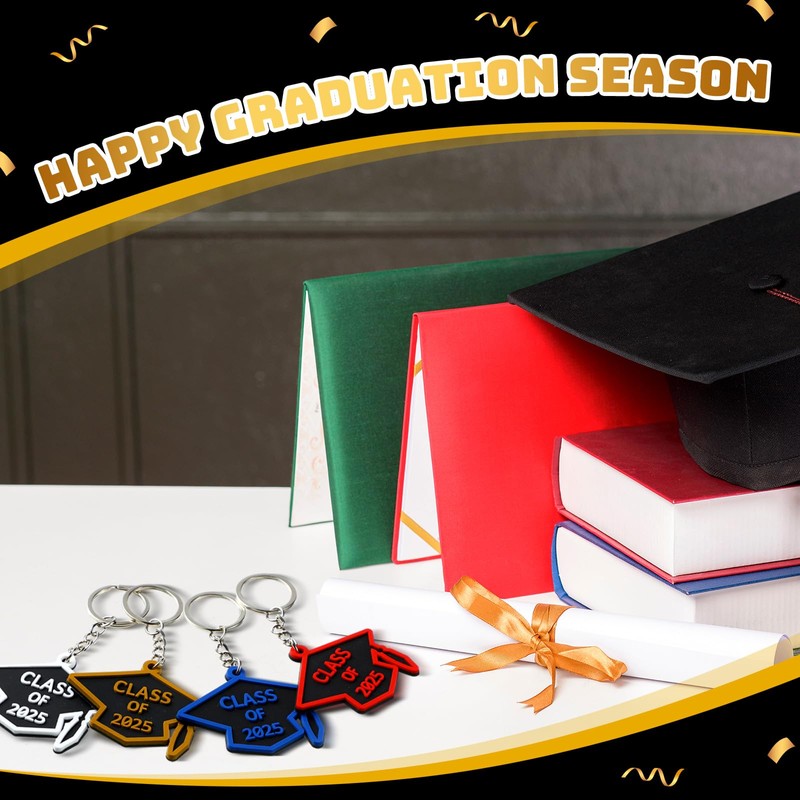 WILLBOND 20 Class of 2025 Grad Keychains - Rubber Key