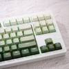 123 Keys Shine Through Keycaps Doubleshot PBT Gradient Green Keycaps