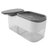 2 in 1 Kitchen Sink Dish Soap Dispenser Sponge Holder