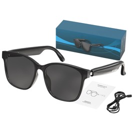 AI Translator Glasses with Smart Simultaneous Interpretation, Bluetooth 5.3 110+ Language Translation, Built-in Mic&Speakers,9-Hour Battery Life,Lightweight Smart Glasses for Men & Women (Black)