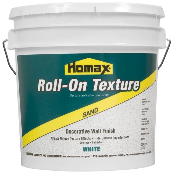 Homax 41072024174 Roll On Wall Texture White, Sand, 2 gal, 256 Fl Oz (Pack of 1)