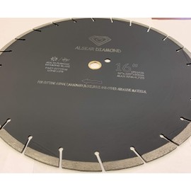 ALSKAR DIAMOND 16 inch Heatwave Dry Asphalt Cutting Segmented Diamond Saw Blades (16" Asphalt Cut)