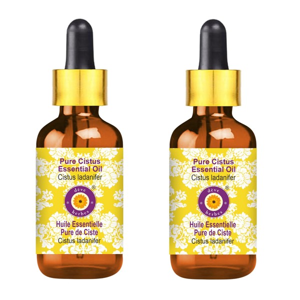 Deve Herbes Pure Cistus Essential Oil (Cistus ladanifer) with Two