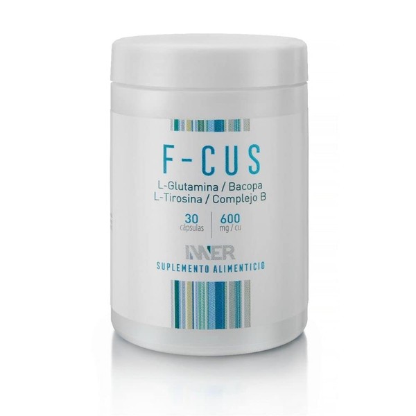 INNER F-CUS L-Glutamina, Bacopa, L-Tirosina, Complejo B Memoria, Reduce Estrs,