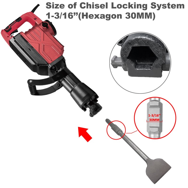 HIGOSPRO 4 Inch Wide Tile & Thinset Scaling Chisel for