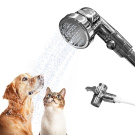 YDY+YQY Dog Shower Attachment- Dog Washing Hose Sprayer with Faucet Adapter for Bathing, Tub Faucet Hose Head