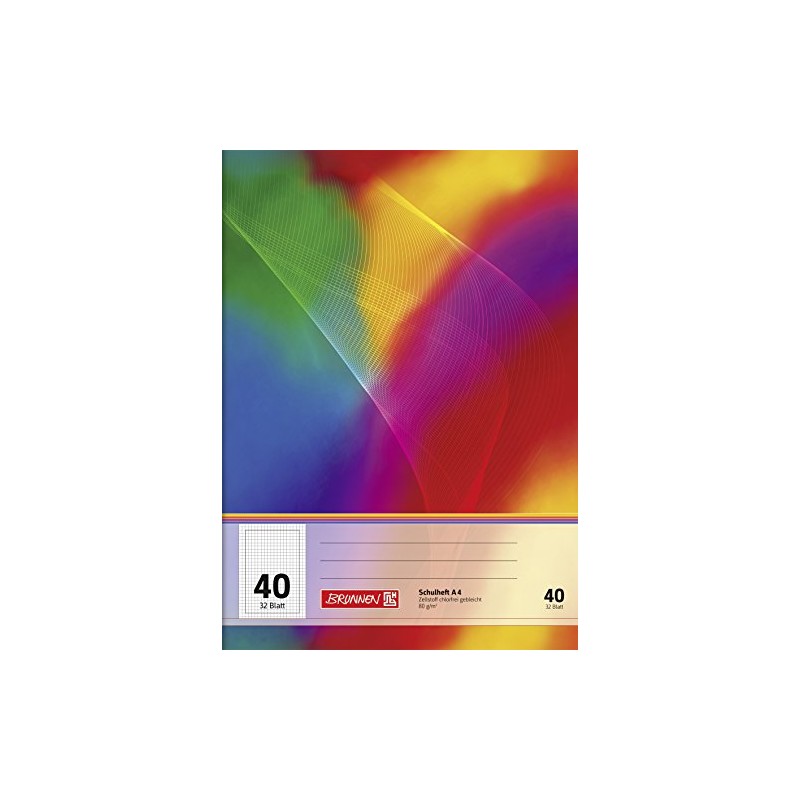Brunnen 104434202 School Notebook A4 5 mm Squared with Margin