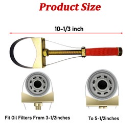 JZAHYUK Heavy Oil Filter Wrenches, Adjustable Oil Filter Wrench Disassembly Tool, Adjustable Strap 9-15cm Diameter, Fits For Larger Vehicles,Large Truck/Large Tractor/Excavators Etc
