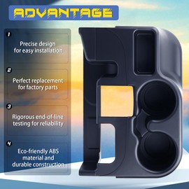 SHERXIBO Center Console Cup Holder Compatible with 1999-2001 Dodge Ram 1500 2500 3500 Replace for: SS281AZAA