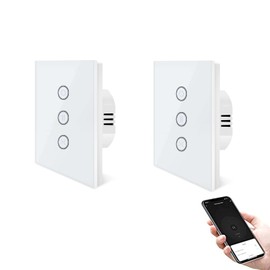 ZigBee Roller Shutter Switch, UseeLink Alexa Roller Shutter Switch, Smart Blinds Switch with Touch Panel Compatible with Alexa and Google Home, App Controllable and Timer, Requires Tuya ZigBee Hub, 2