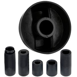 Spares2go Universal Black Control Switch Knob for All Makes and Models of Oven Cooker & Hob 40mm Plastic