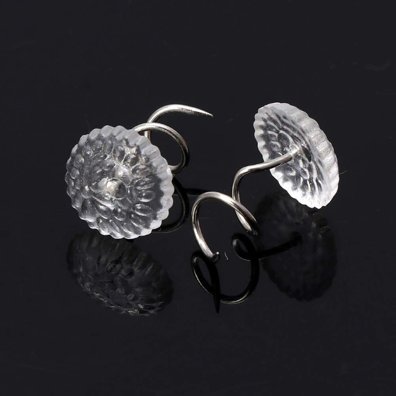 Joyhey 50 Pcs Upholstery Twist Pins Clear Heads Bed Skirt