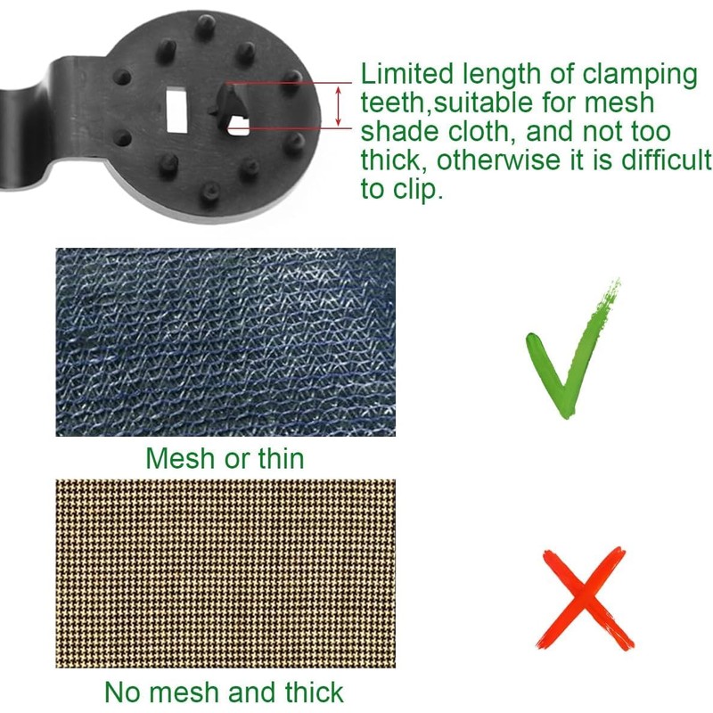 100 Pack Shade Cloth Clips, Round Plastic Sun Shade Net