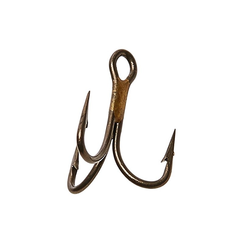 Eagle Claw 374A-18 2X Treble Regular Shank Curved Point Hook,