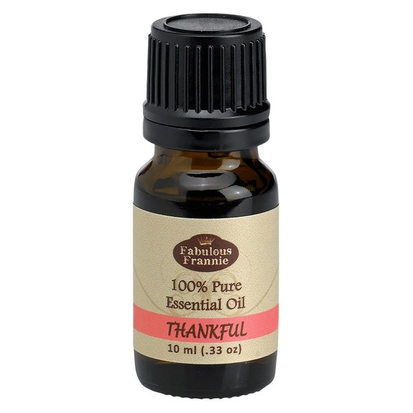 Fabulous Frannie Thankful Essential Oil Blend 100% Pure, Undiluted Essential Oil Blend - 10 ml A Perfect Blend of Lime, Bergamot, Grapefruit, Cypress, Patchouli and Ylang Ylang Essential Oils.