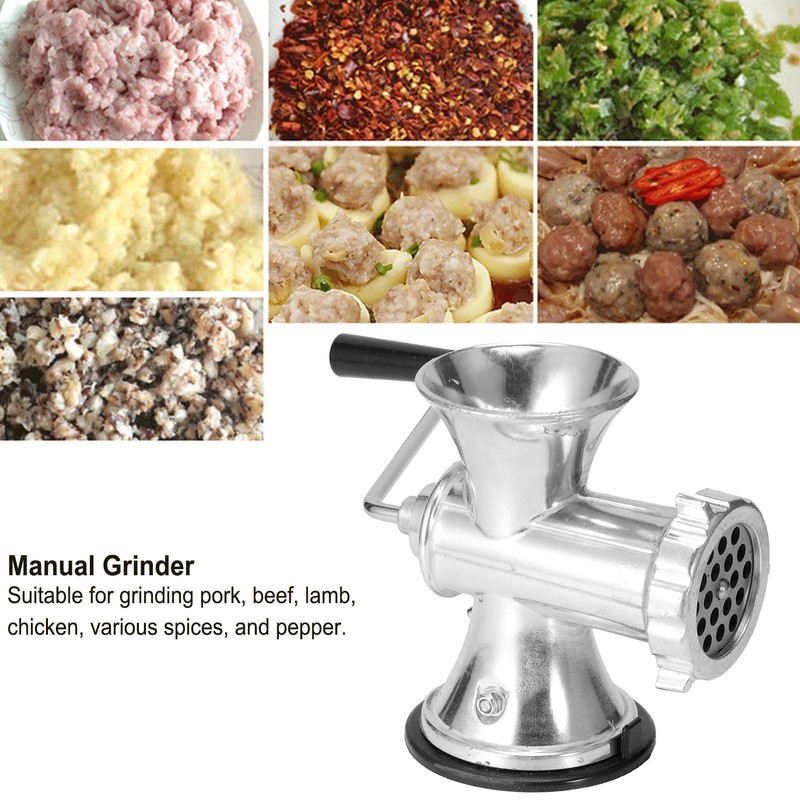Manual Meat Grinder, Hand Crank Mincer, Multifunctional Meat Mincing Machine