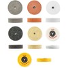 QWORK® Buffing Wheel Kit, 7 Pcs Polishing Wheels with Drill