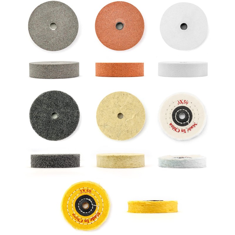 QWORK® Buffing Wheel Kit, 7 Pcs Polishing Wheels with Drill