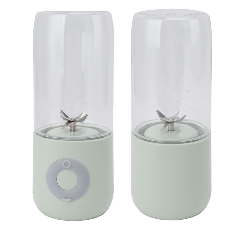 Electric USB Juicer Blender Green 6 Leaf Blades 1300mAh 500ml
