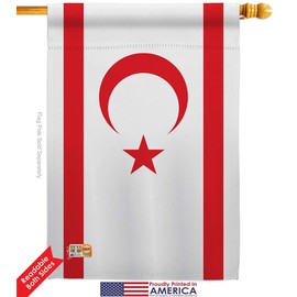 Nationality Cyprus Northern Garden House Flags Kit Regional Nation International World Country Particular Area Small Decorative Gift Yard Banner Double-Sided Made in USA 28 X 40