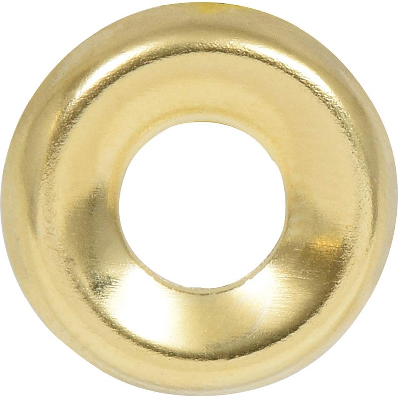 The Hillman Group 1252#10 Brass Plated Countersunk Finishing Washers, 50-Pack