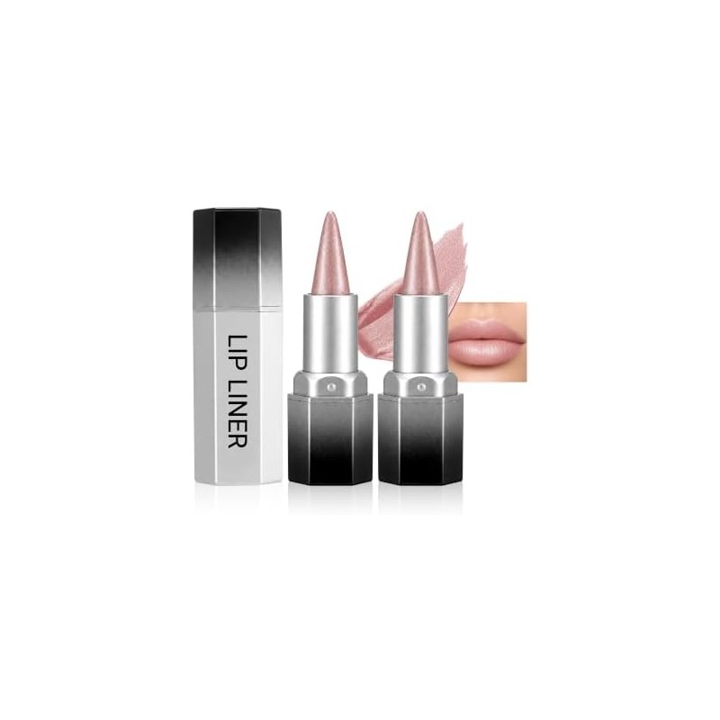 Erinde 2PCS Delineadores de Labios con Brillo, Fáciles de Aplicar,