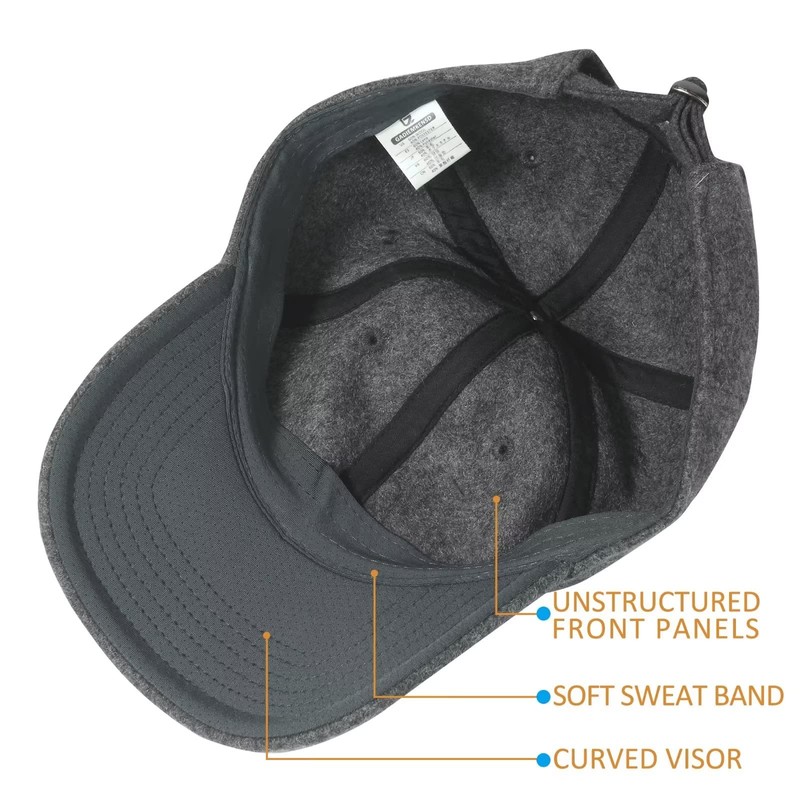 GADIEMKENSD Winter Baseball Caps Wool Dad Hat Warm Trucker Hats