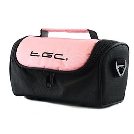 TGC ® Camera Case for Nikon Coolpix P600 with shoulder strap and Carry Handle (Black & Baby Pink)