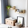 LUPWNEKA Rattan Shelf Set of 2, Cute Nursery Shelves Wall