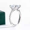 Bo.Dream Cubic Zirconia Promise Rings for Her, Elongated Cushion Cut