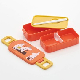Skater YZW3 2-Tier Lunch Box, 20.3 fl oz (600 ml), Moomin, Color, Made in Japan