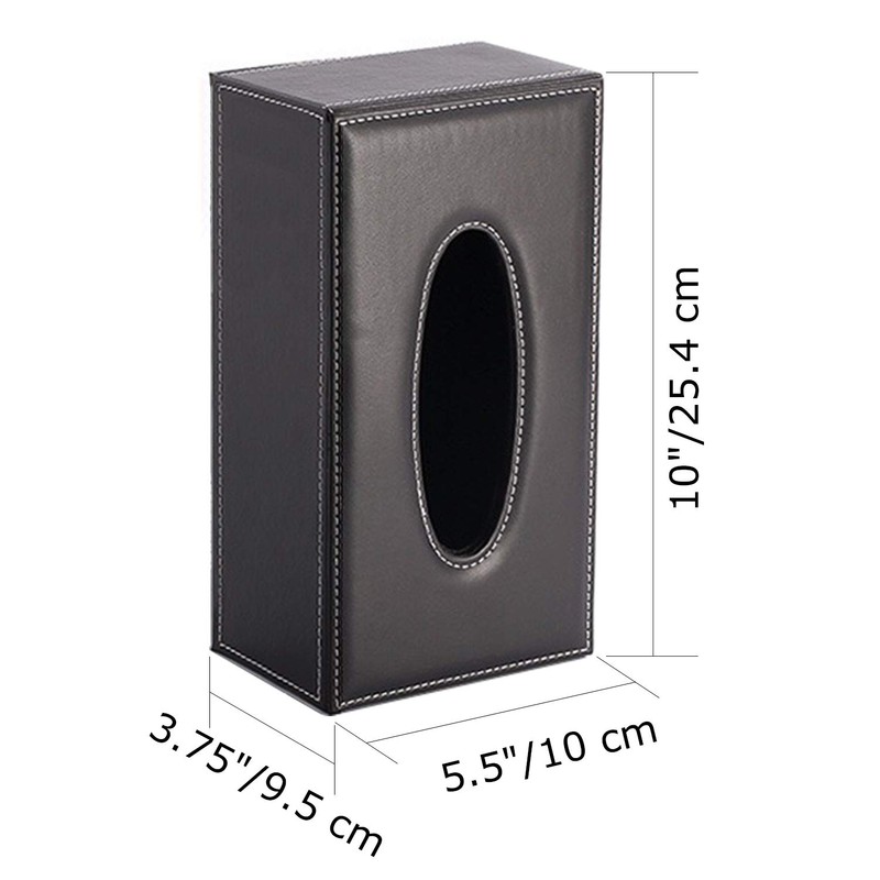 Tosnail Rectangular PU Leather Tissue Box Napkin Holder for Home