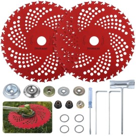 For Husqvarna, For STIHL, For Weed Eater 9"x 36 Teeth Carbide Tipped Blade kit for Brush Cutter Trimmer Weed Eater.2 Pack