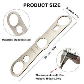 groword Multi -function Bottom Bracket Wrench，Suitable for BB wrench in 39 40.5 44mm outer diameter，16 Notch