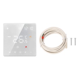 Small Thermostat for Tuya Home Digital Temperature Controller Switch Touch Thermostat 100‑250VAC White 16A Electric Floor Heating