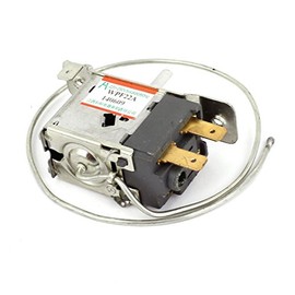 sourcing map WPF22A 2 Pin 90cm Metal Cord Freezer Fridge Refrigerator Thermostat