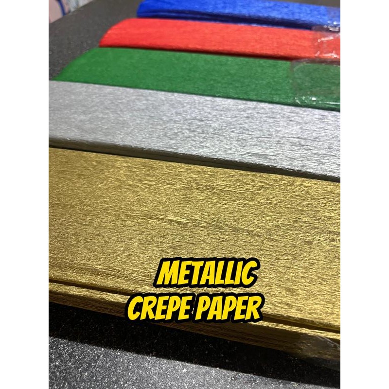 Crepe Paper Metallic 10 Rolls of 79x20 Inches ( Pascua